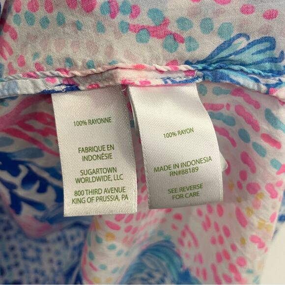 Lilly Pulitzer Natalie Shirtdress Cover Up in Sway with Me XXS - Picture 8 of 11